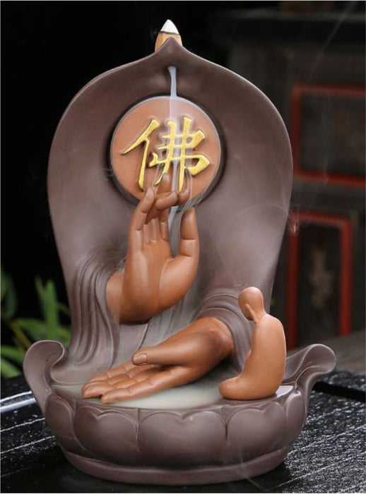 Serenity Hand Ceramic Backflow Incense Burner - Original Source