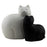 Contemporary Cats - Set of 2 - Black & White Resin - Original Source