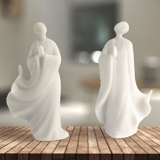 Zen Statue Set – Marble Finish - Original Source