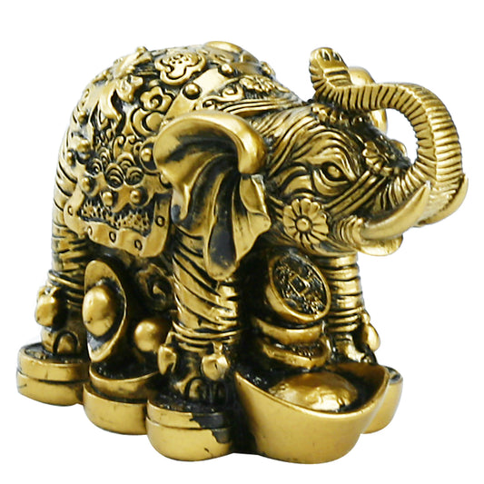 Elephant - Polystone - Gold - Original Source