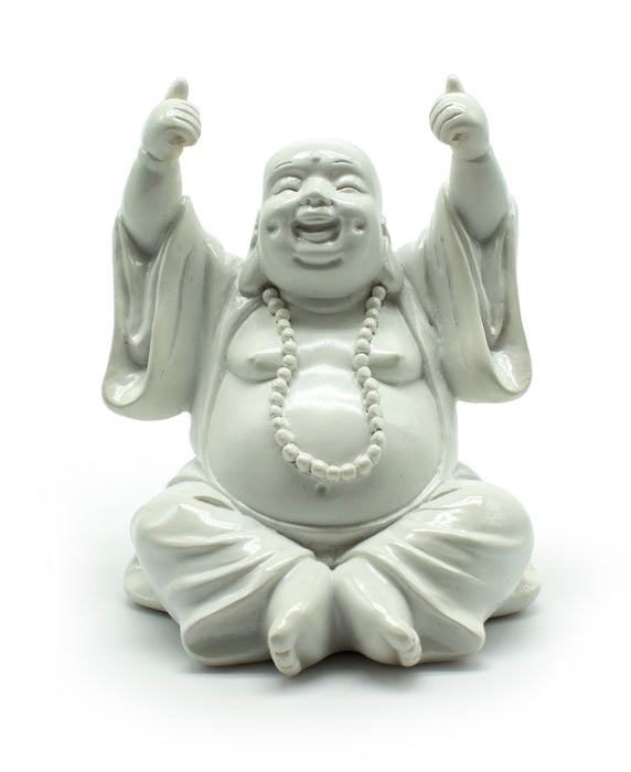 Thumbs Up Buddha - White